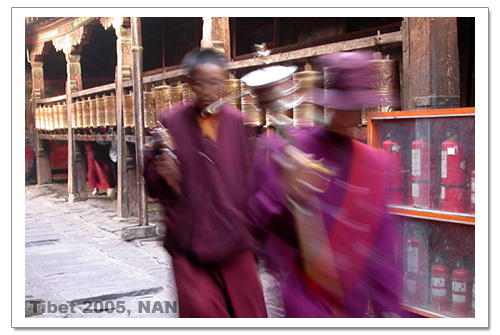 照片：藏行記之拉薩：大昭寺內轉經的人們