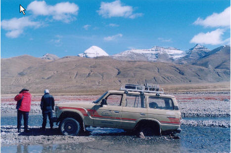 西藏旅行照片：阿里-剛仁波欽下陷車