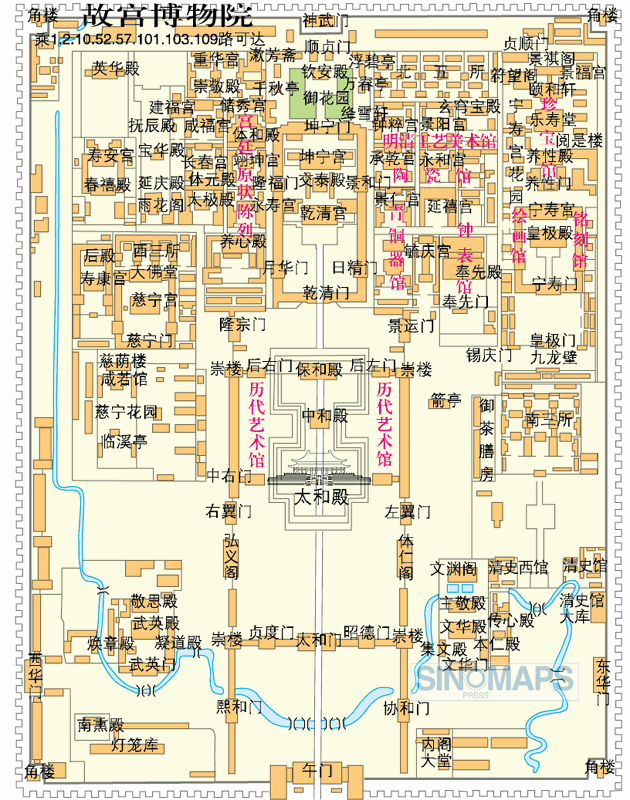 北京故宮導遊地圖（點擊查看大圖）