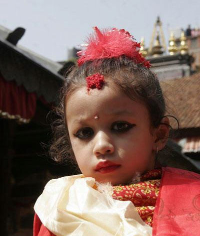 2008年新的尼泊爾活女神-庫瑪麗